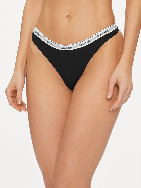 Calvin Klein Underwear Stringi 000QD5043E Czarny