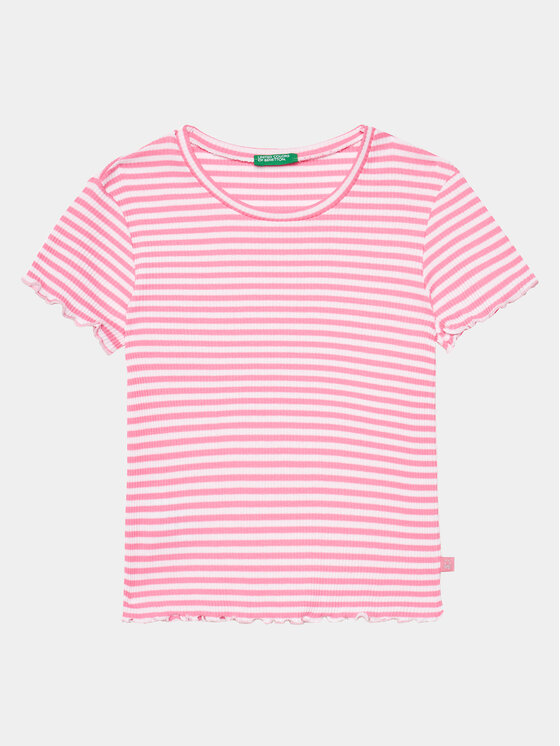 United Colors Of Benetton T-Shirt 3W5BC10H7 Różowy Regular Fit