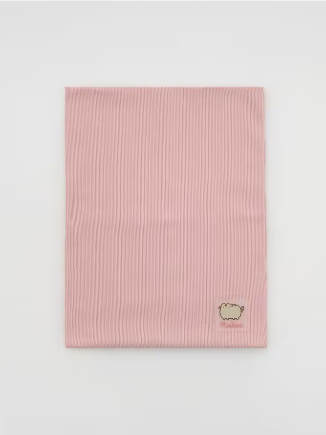 Reserved - Bawełniany komin Pusheen - różowy