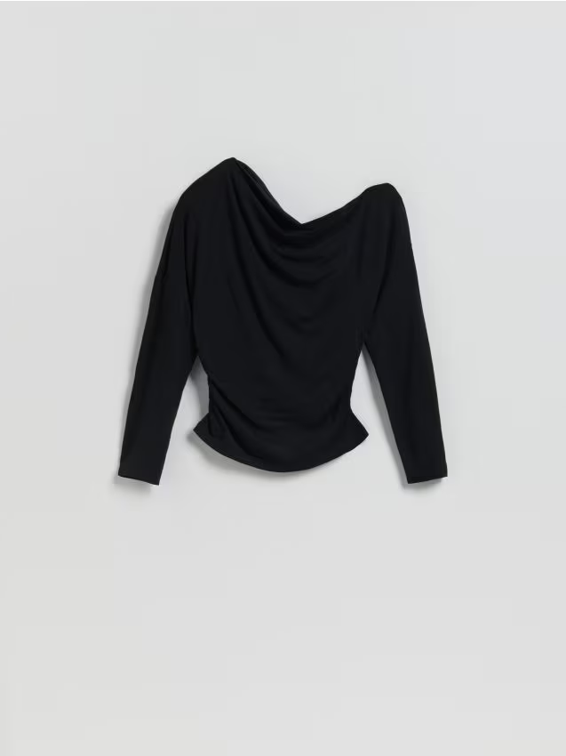 Reserved - Bluzka z modalem - czarny