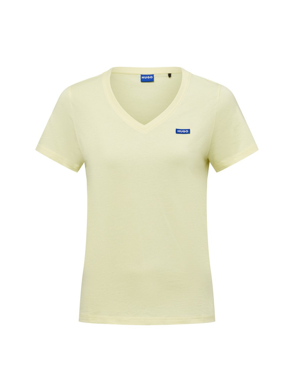 HUGO BLUE Koszulka damska - Classic V_B Kobiety Bawełna żółty, XS