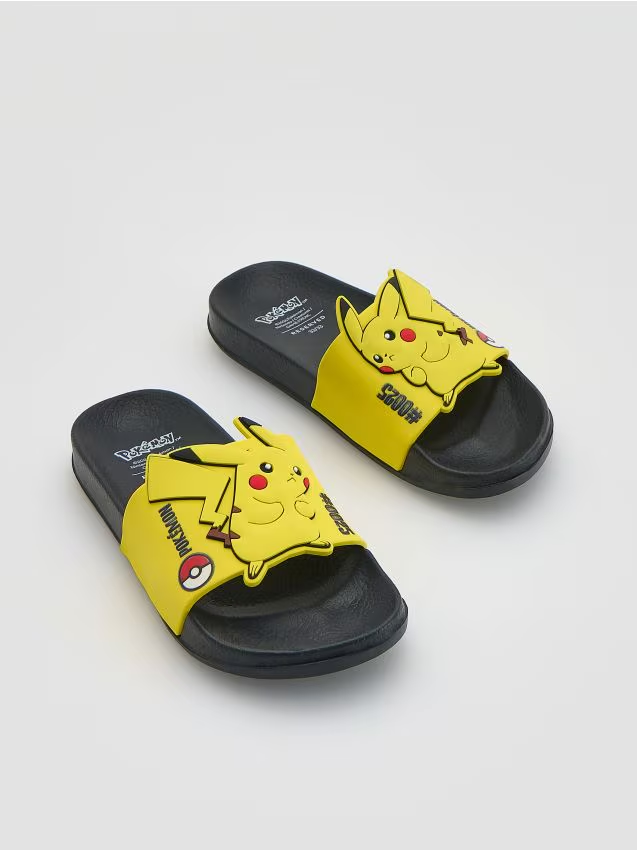 Reserved - Klapki Pokémon - czarny