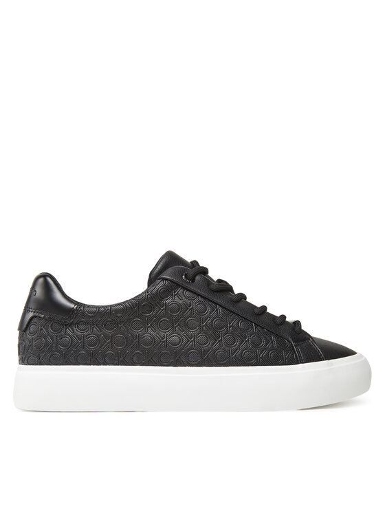 Calvin Klein Sneakersy Vulc Lace Up Mono Pu HW0HW02573 Czarny