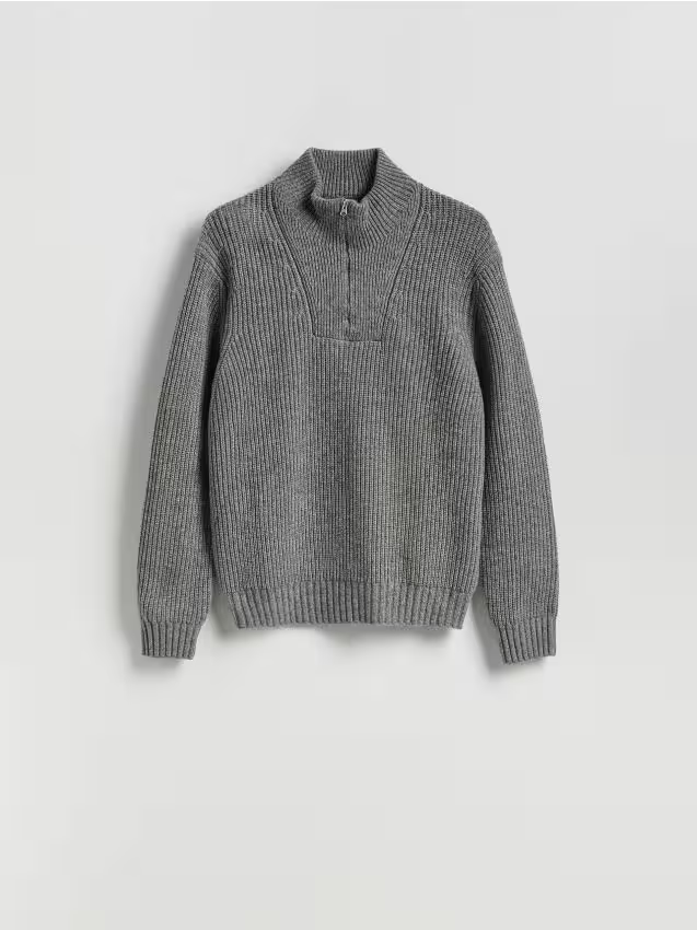 Reserved - Sweter z wełną - szary