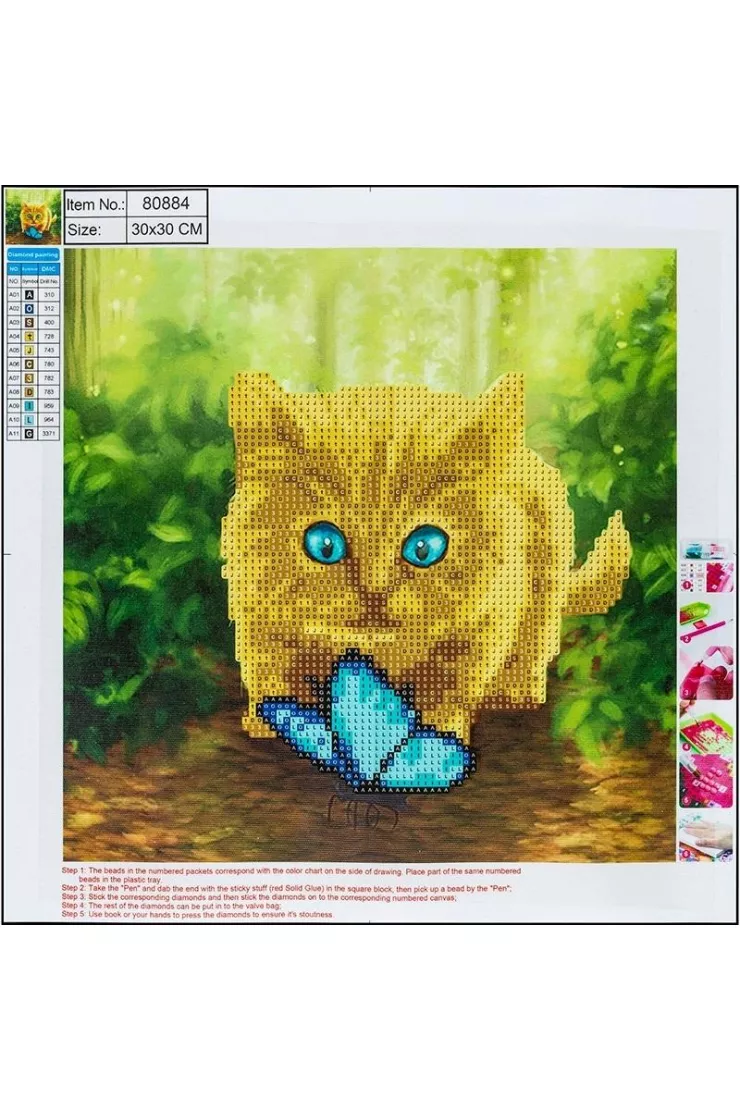 Diamentowa mozaika 5D - Cat&amp;