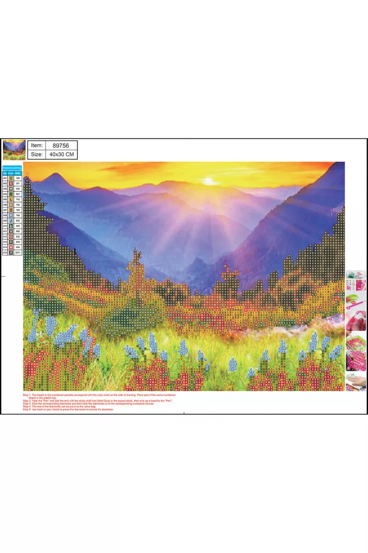 Mozaika diamentowa 5D - Mountains 89756