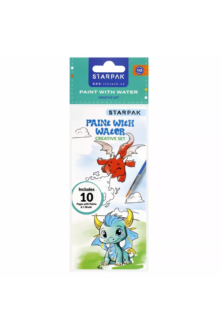 Zestaw kreatywny do kolorowania malowanie wodą   pędzelek Boy STARPAK 529935