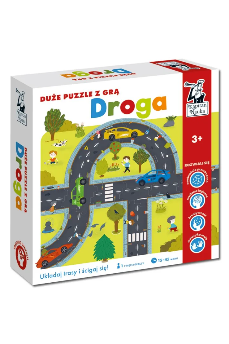 Duże puzzle z grą. Kapitan Nauka. Droga
