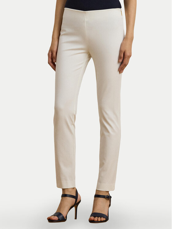 LAUREN RALPH LAUREN Spodnie materiałowe 200631310013 Biały Slim Fit