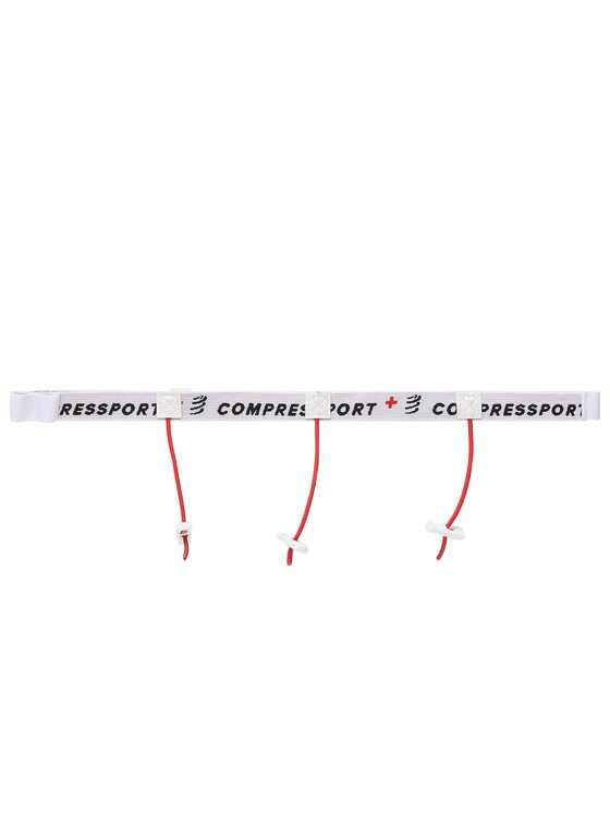 Compressport Pas sportowy Race Belt CU00013B Biały miniaturka