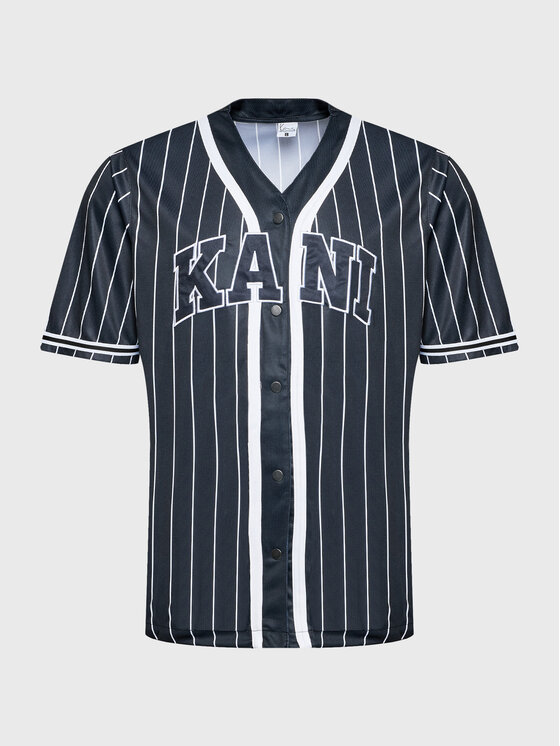 Karl Kani T-Shirt Serif Pinstripe Baseball 6033360 Czarny Relaxed Fit