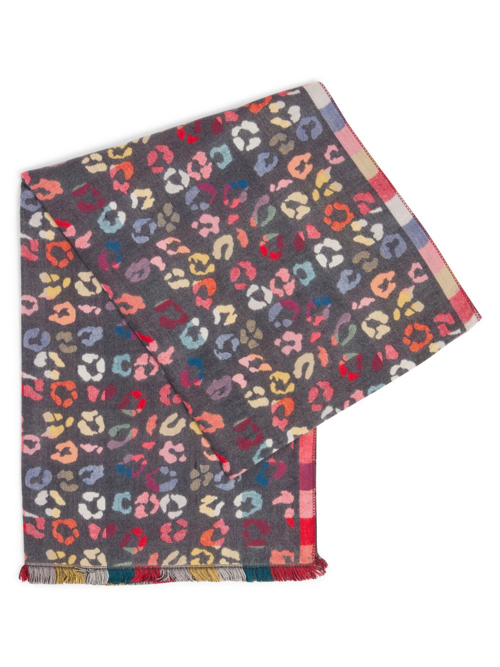 Marie Lund Szalik damski Kobiety wiskoza szary|wielokolorowy, ONE SIZE