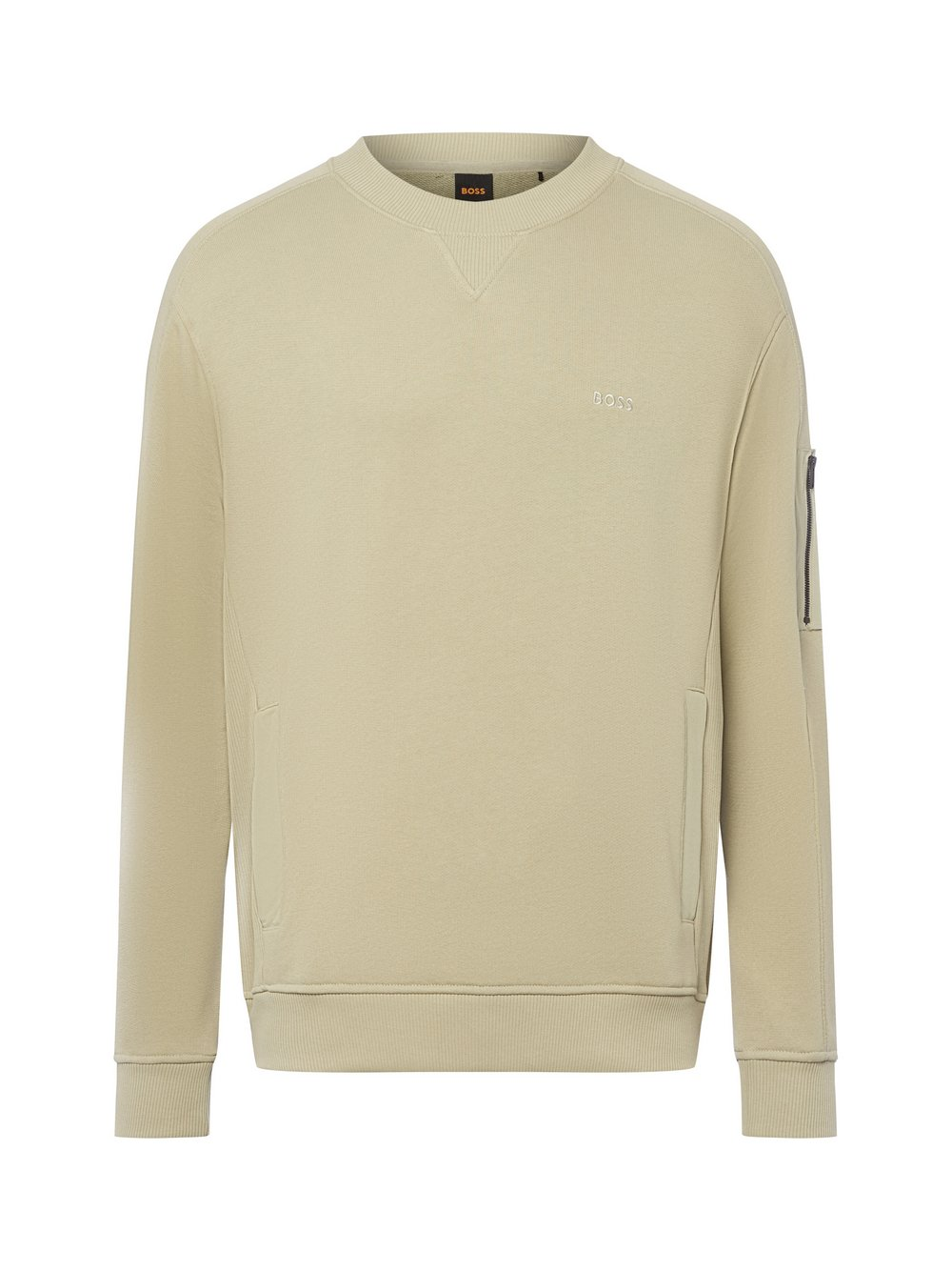 BOSS Orange Bluza męska - We Mixed Mężczyźni Materiał dresowy zielony, L