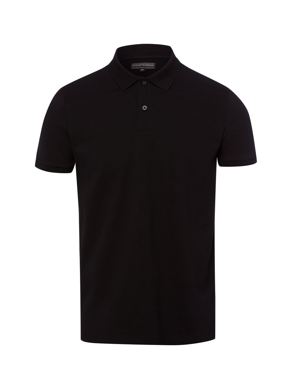 Finshley & Harding Męska koszulka polo Mężczyźni Bawełna czarny, XL