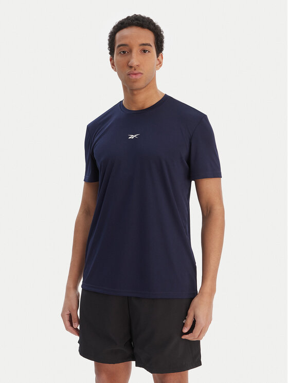 Reebok T-Shirt RK25602CCM Granatowy Regular Fit miniaturka