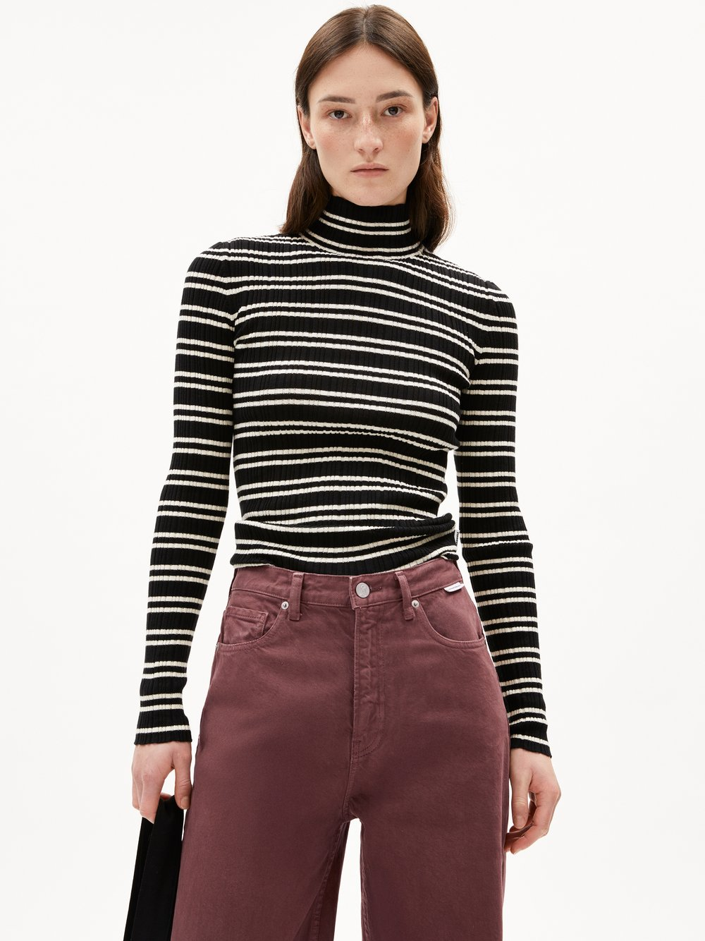 ARMEDANGELS Damski sweter z dzianiny - Alaania Kobiety Bawełna czarny, XS