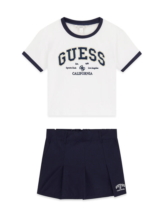 Guess Komplet t-shirt i spódniczka J6GG00 K6YW0 Granatowy Regular Fit