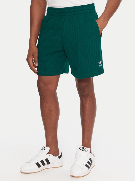 adidas Szorty sportowe Essentials Trefoil JW1040 Zielony Regular Fit