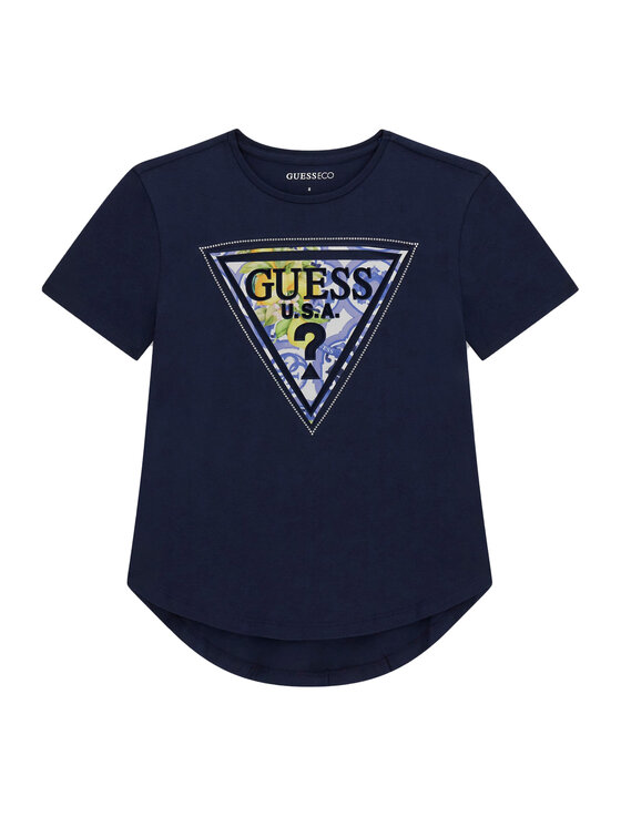 Guess T-Shirt J6GI13 K6YW4 Granatowy Relaxed Fit
