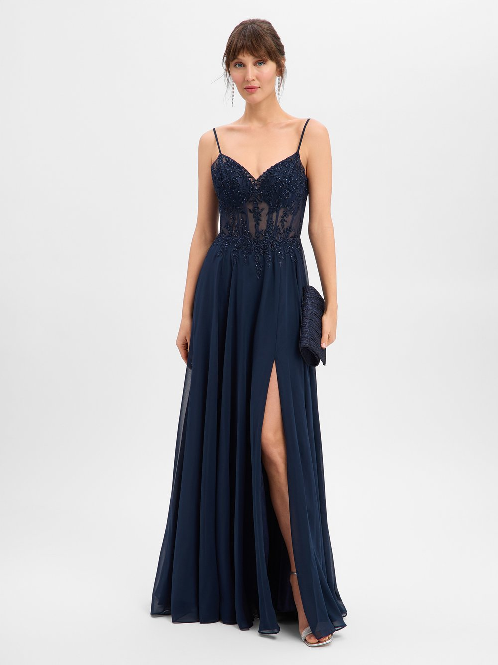 Luxuar Fashion Damska sukienka wieczorowa Kobiety niebieski, 42