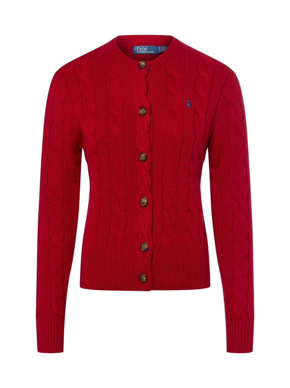 Polo Ralph Lauren Kardigan damski z zawartością kaszmiru Kobiety Kaszmir czerwony, L