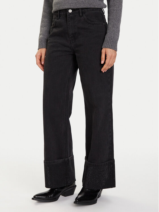 Eleh Jeansy EL072 Czarny Regular Fit