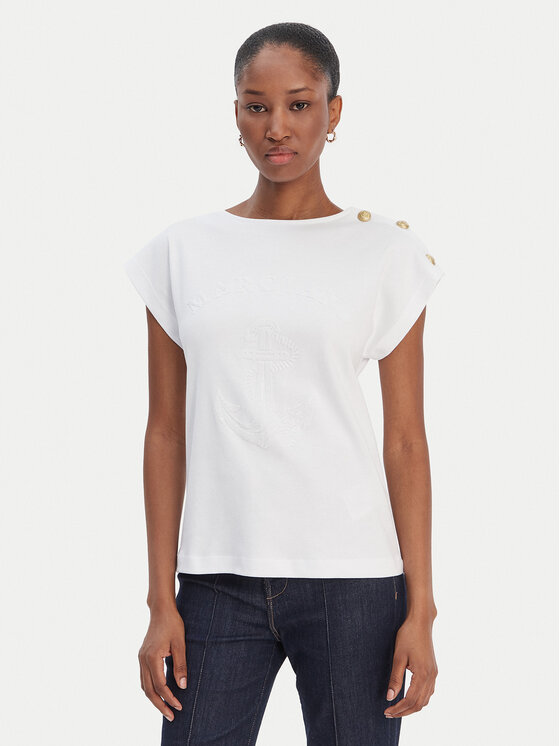 Marciano Guess T-Shirt 6RGI03 6362A Biały Regular Fit