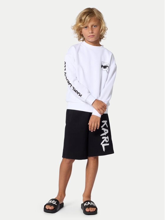 Karl Lagerfeld Kids Szorty sportowe Z31082 D Czarny Loose Fit