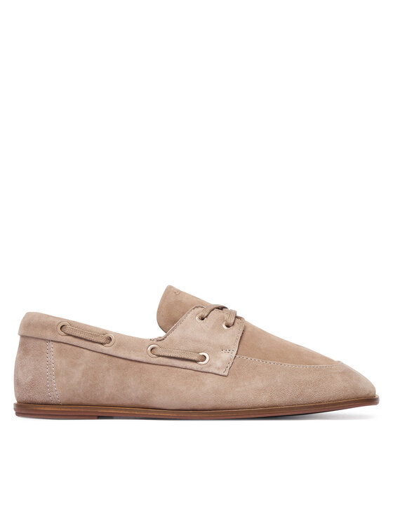 Calvin Klein Półbuty Ess Boatshoe Suede HW0HW03290 Beżowy