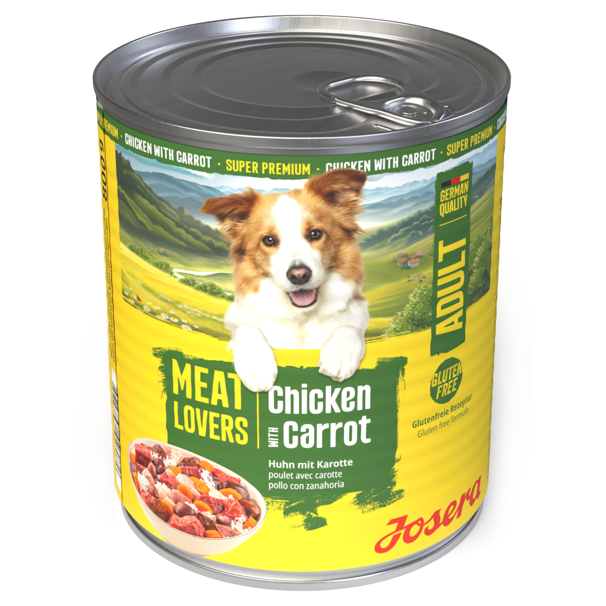 Megapakiet Josera Meatlovers Menu, 12 x 800 g - Kurczak i marchew (nowa szata graficzna)