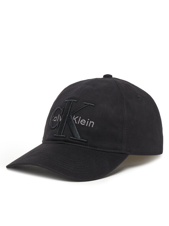 Calvin Klein Czapka z daszkiem Large Monologo LV04D5039G Czarny