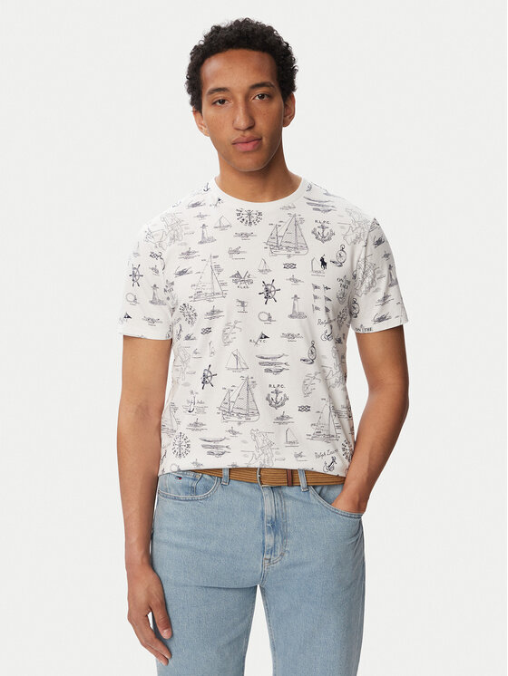 Polo Ralph Lauren T-Shirt 710B21924001 Biały Custom Slim Fit