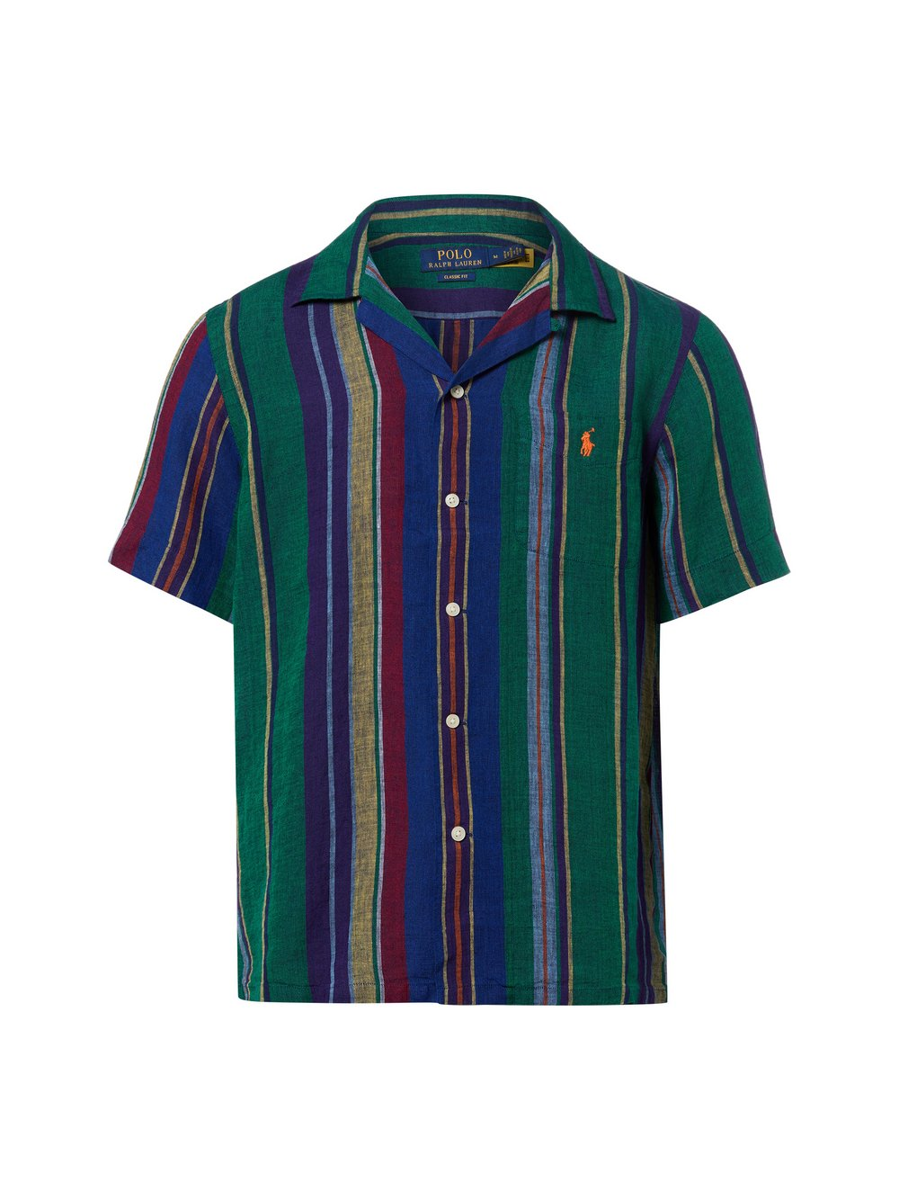 Polo Ralph Lauren Męska koszula lniana Mężczyźni Regular Fit len zielony, XXL