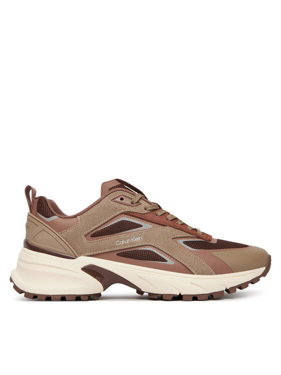 Calvin Klein Sneakersy Hike Runner Ck Stripe Refl Su HW0HW03107 Brązowy