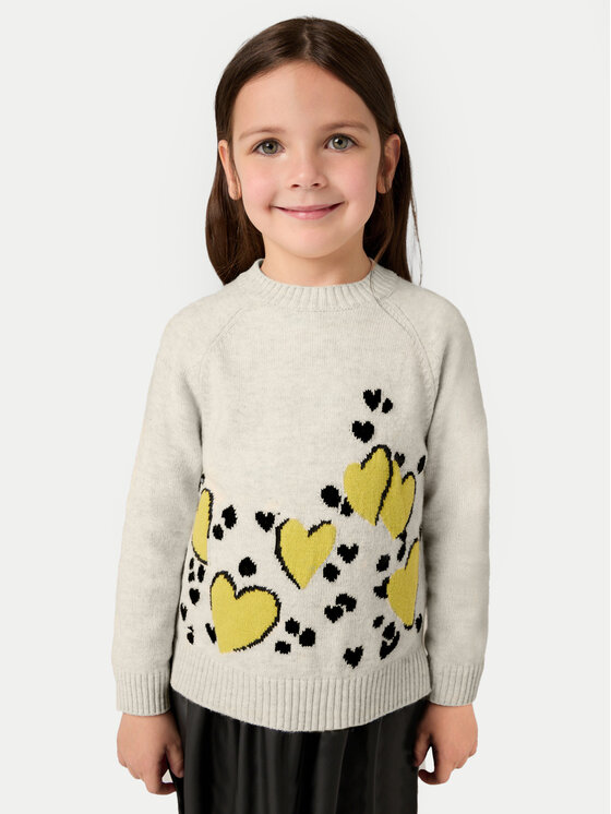 Mayoral Komplet sweter i sukienka 4925 Beżowy Regular Fit