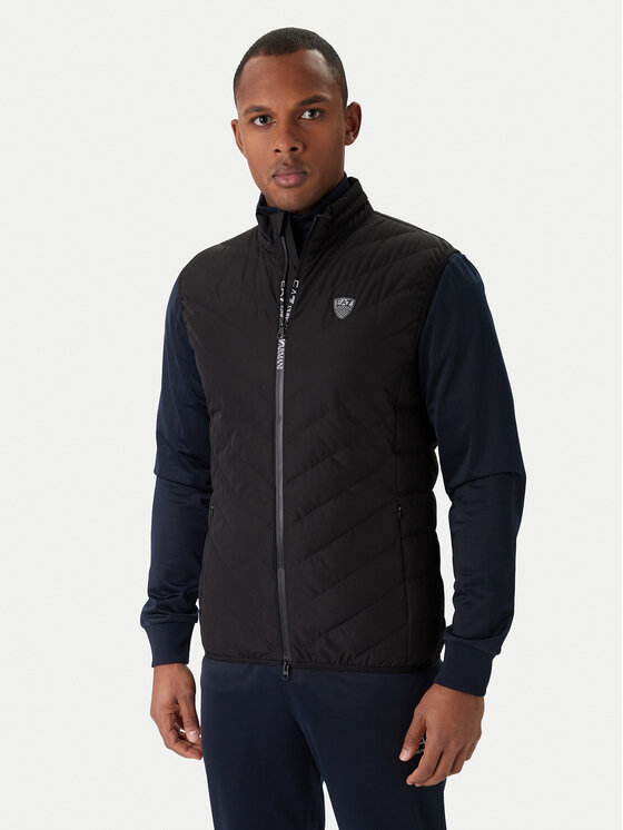 EA7 Emporio Armani Kamizelka 8NPQ02 PNE1Z 1200 Czarny Regular Fit