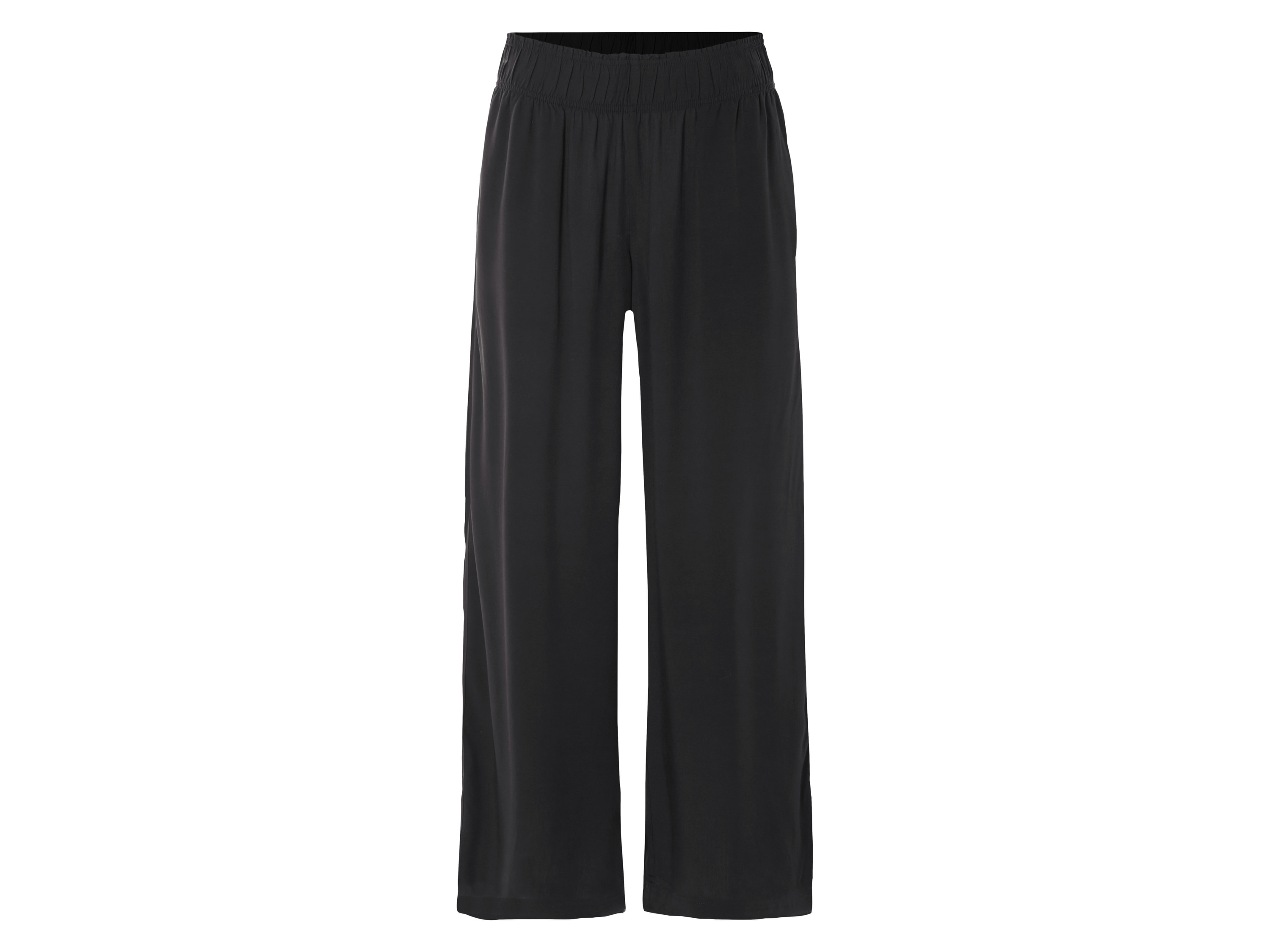 ESMARA® Spodnie palazzo damskie z wiskozy (Czarny, XS (32/34))