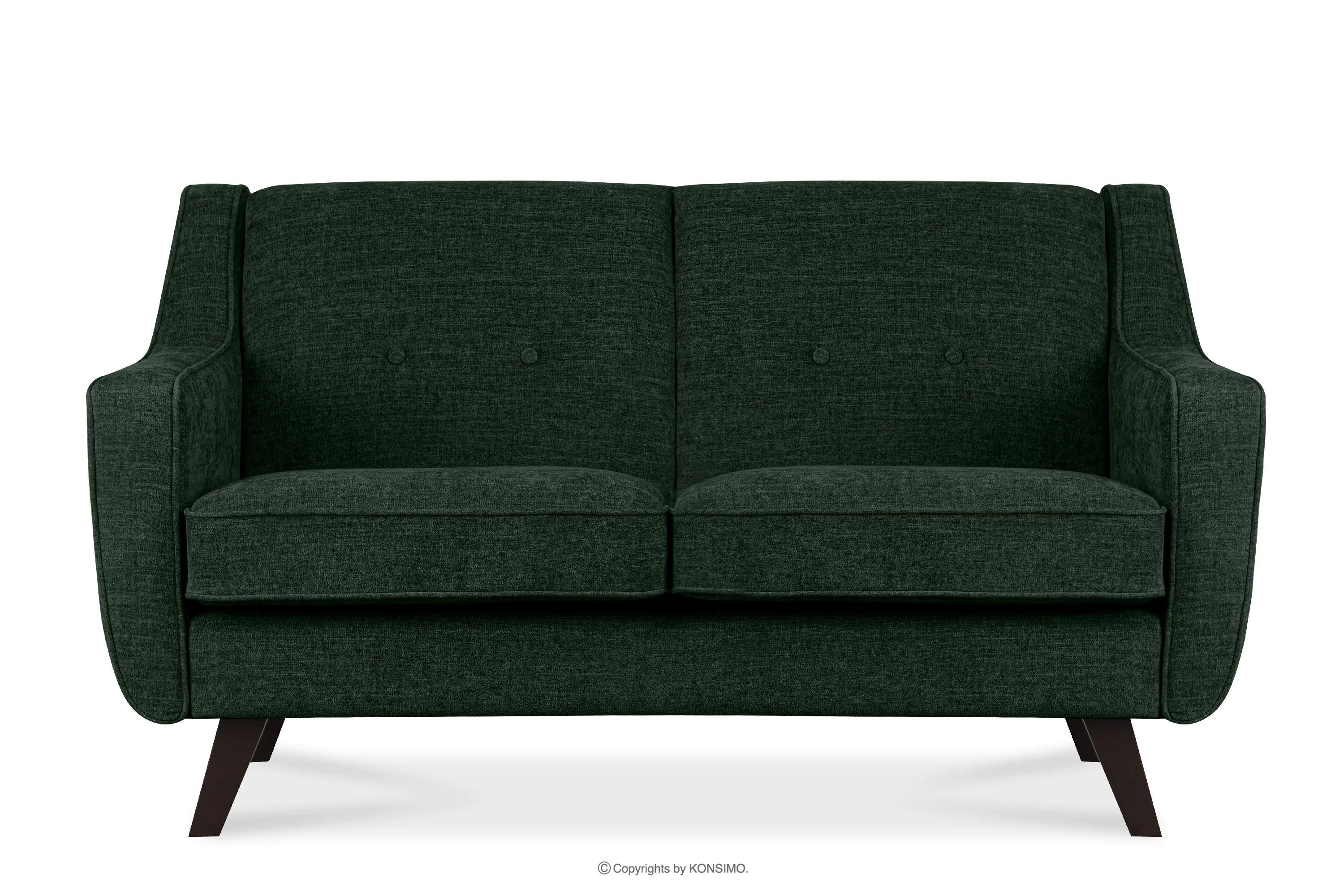 Sofa dwuosobowa do salonu w tkaninie plecionej morski TERSO