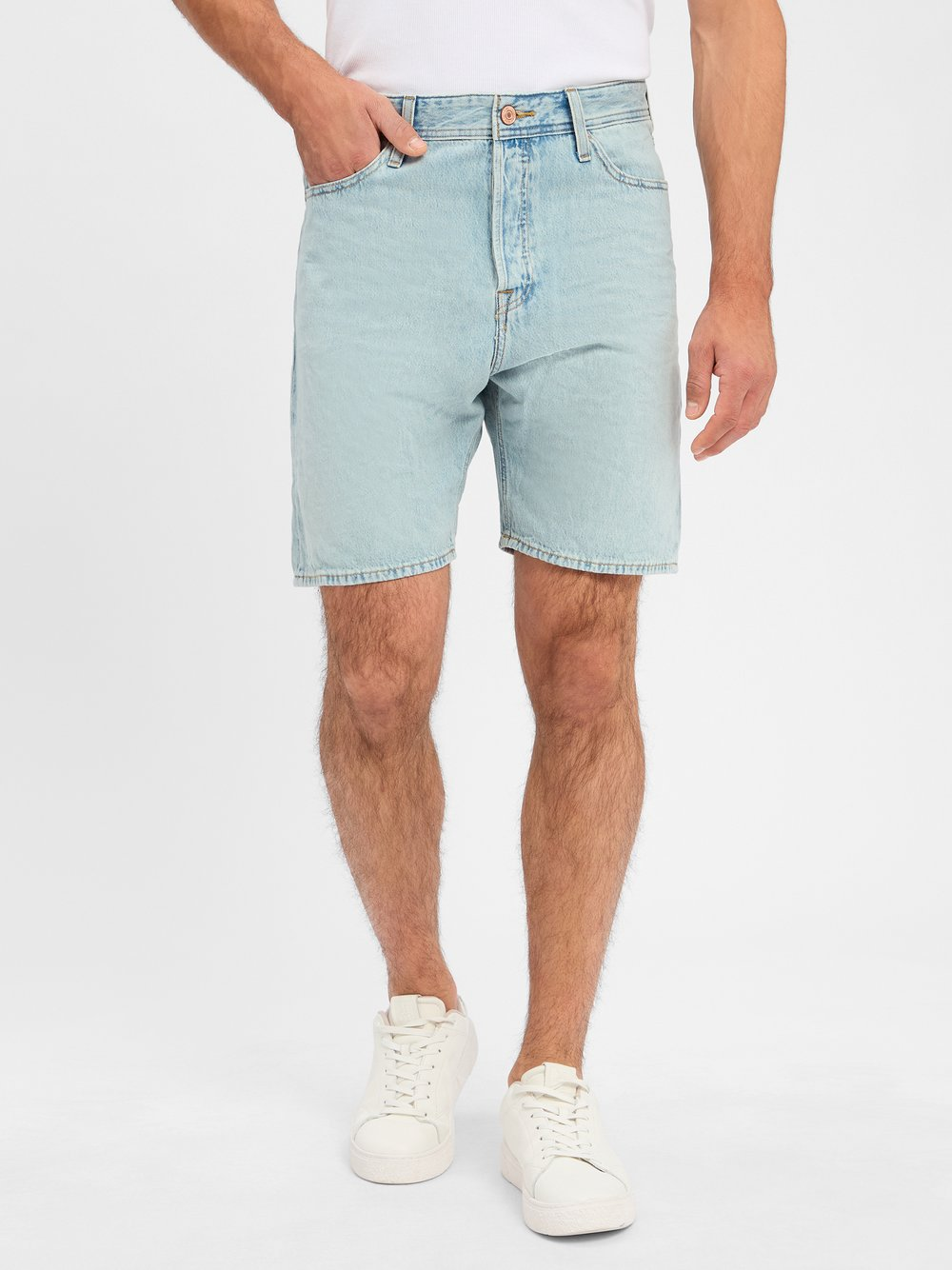 Jack & Jones Męskie szorty jeansowe - JJITONY Mężczyźni Bawełna niebieski, M