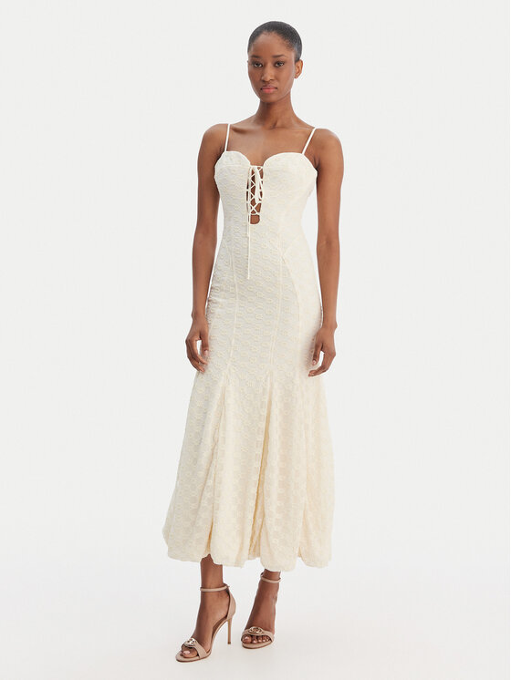 Bardot Sukienka koktajlowa Delaney 59928DB Beżowy Regular Fit