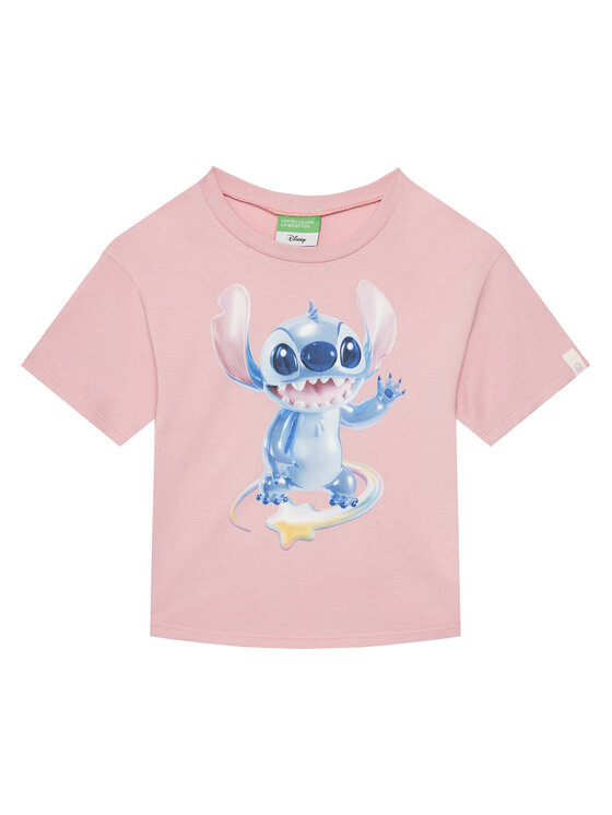 United Colors Of Benetton T-Shirt 35RYC10MV Różowy Boxy Fit