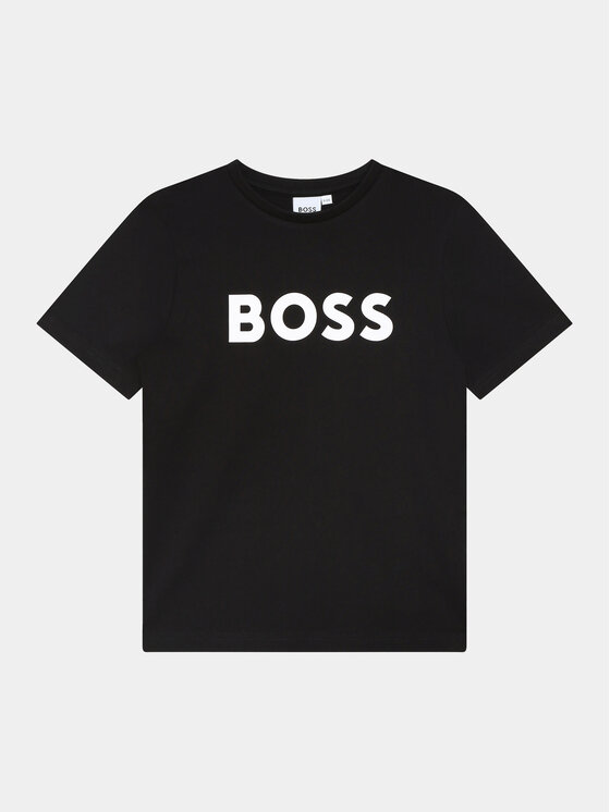 Boss T-Shirt J25P24 S Czarny Regular Fit