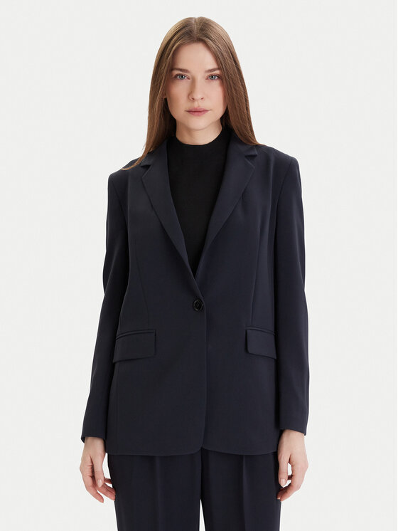 Boss Marynarka Jocaluah 50490053 Granatowy Regular Fit
