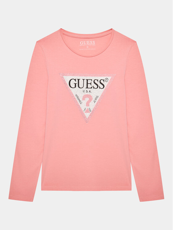 Guess Bluzka J2YI50 K6YW1 Różowy Regular Fit