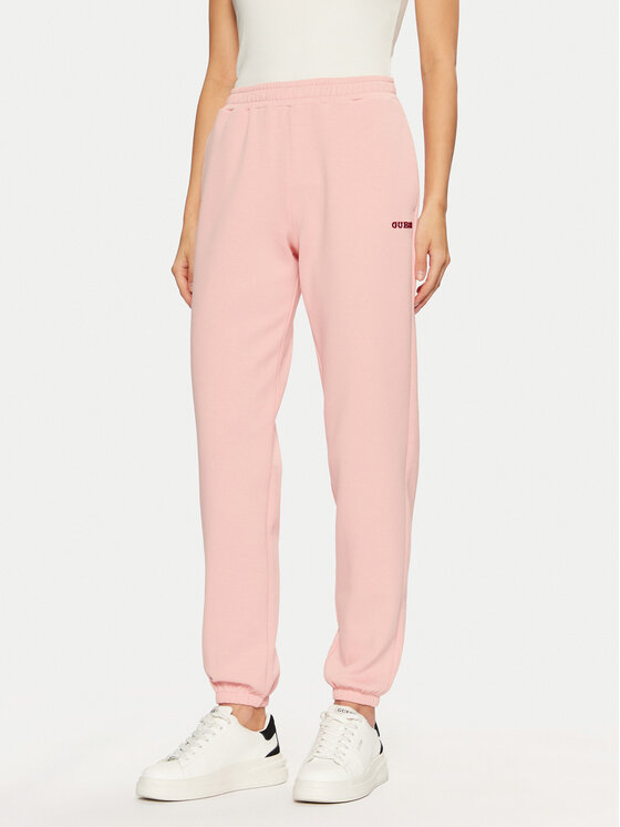Guess Spodnie dresowe V5RB02 KCLD1 Różowy Regular Fit
