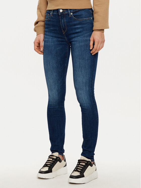 Tommy Hilfiger Jeansy WW0WW45010 Granatowy Slim Fit