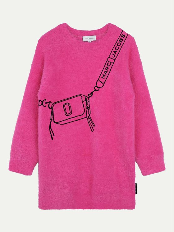 Marc Jacobs Sukienka dzianinowa W60386 D Różowy Regular Fit
