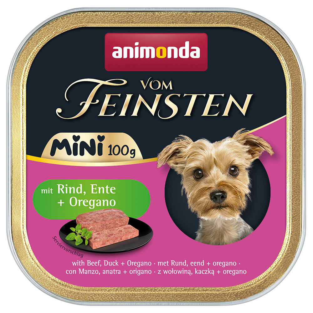 animonda vom Feinsten Adult Mini, 32 x 100 g - Wołowina z kaczką i oregano