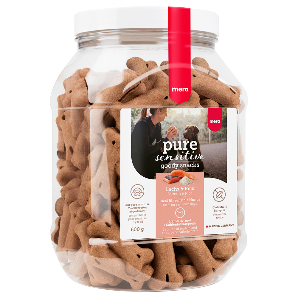 mera pure sensitive Goody Snacks - Łosoś i ryż, 600 g