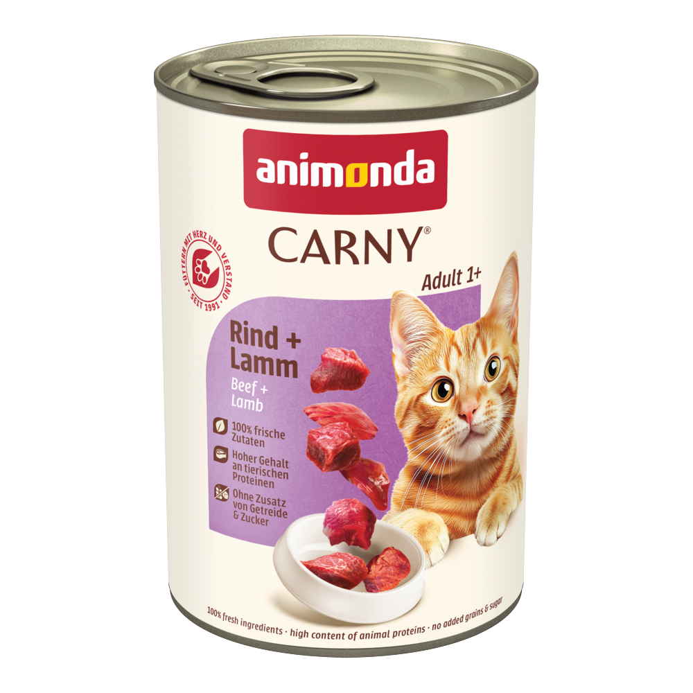 animonda Carny Adult, 6 x 400 g - Wołowina i jagnięcina